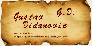 Gustav Didanović vizit kartica